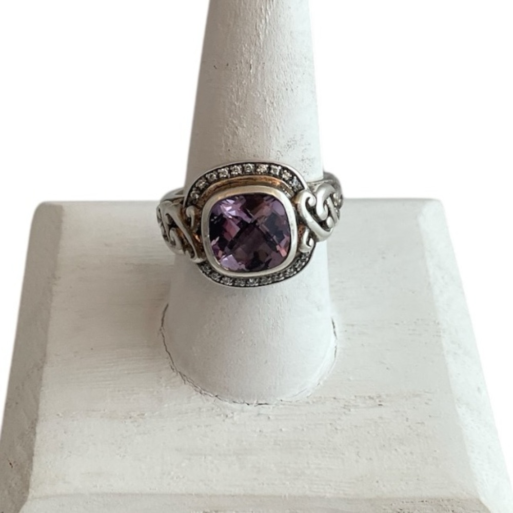Elyse Ryan SS Ring w/Amethyst Stone